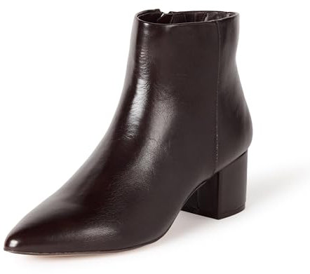 The Drop Jessi, Stivaletti con Cerniera Laterale e Tacco Largo da Donna, Cioccolato, 38 EU