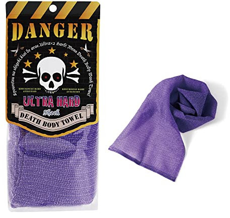 Gant de toilette exfoliant extra rugueux [fabriqué au Japon] Serviette exfoliante à texture spéciale qui rend la mousse moelleuse, gommage pour le dos, élimine les cellules mortes [luffa pour homme