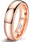 Zakk Ringe Damen Herren Wolfram Rosegold Vorsteckring Schmal Schlicht Poliert Verlobungsringe Eheringe Trauringe 2mm 4mm 6mm (6mm,62 (19.7))