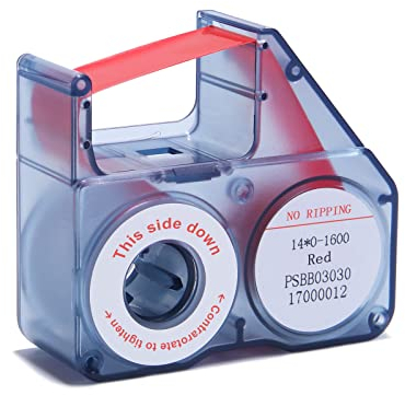 Thermal Transfer Label Tape for NIIMBOT B18 Printer, 0.55x59'(14mm x 16m), Red