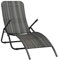 MOONAIRY Klappbare Sonnenliege, Sonnenliege Balkon, Gartenliege, Strandliege, Relaxliege Garten, Saunaliege, Liegestuhl, Poly Rattan Grau