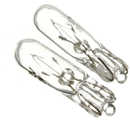 10 x T5 286 12 V 2 W Lampadina Lampade Bulb Alogeno Strumenti per Auto, Giallo