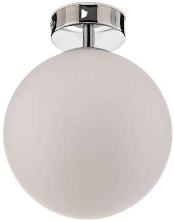 Arcchio LED Deckenlampe Maviris (spritzwassergeschützt (Modern) in Chrom aus Metall (1 flammig,) - Bad Deckenleuchte Lampe Badezimmerleuchte