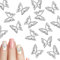 100pcs 3D Butterfly Nail Charms, Alloy Butterfly Nail Art Charms Hollow 3D Butterfly for Nails Decoration Supplies DIY Manicure Design Women Girls (White K)