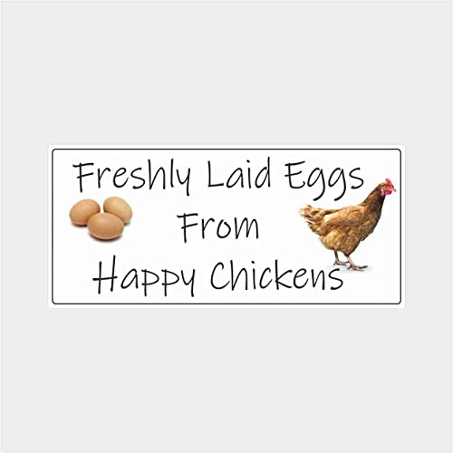 34 Egg Box Stickers Labels Freshly Laid Black Text Design
