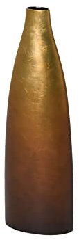 VIVANNO Vase de Sol Vase sur Pied pour Branches décoratives Fibre de Verre Gold Accent 41