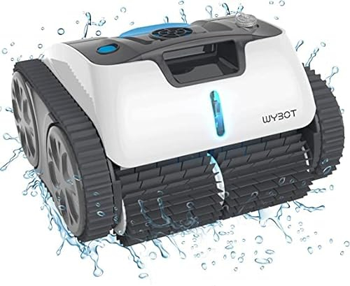 WYBOT Robot de Piscine sans Fil pour 120 mins, Nettoyage Automatique du Sol, Ligne d'eau et des Murs, avec Planification D'itinéraire, Charge Rapide, pour Piscines Hors Sol ou Enterrées Jusqu'à 120 ㎡