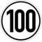 WildeBabsKLBT 20cm 2Stück Hochwertige Schild Aufkleber-Folie Sticker Decal 100-kmh Geschwindigkeitsschild max. Geschwindigkeit StVZO §58.SVG 20mm DIN-1451 VZ 274-100 S758