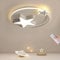 Lampara Techo LED, Lampara Techo Infantil, 45CM Lampara Techo Dormitorio con Regulable Control Remoto, Plafon LED Techo Estrellas Creativa para Dormitorio, Cuarto de los Niños y Salón (Blanco 45CM)