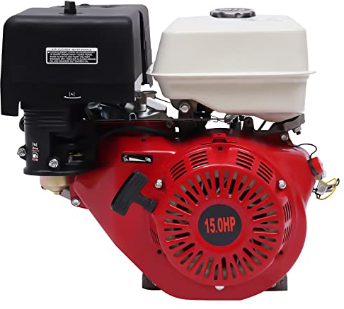 15 PS Benzinmotor Go-Kart-Motor Viertakt 420CC Industriemotor luftgekühlt Viertakt 9000 W 3600 U/min (rot)