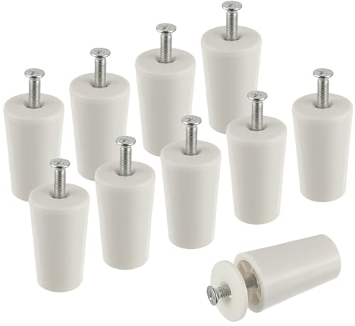 EPLZON Rollladenanschlag, 40 mm, für Rollos und Jalousien, inkl. Unterlegscheiben und Schrauben, Weiß, 10 Stück