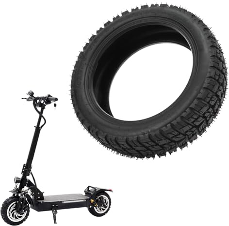 Leopacat 10 Zoll Offroad Schlauchlosreifen für Elektroroller, 10 x 2,75-6,5 Gummireifen, Pannensicherer Ersatzreifen mit Stoßdämpfung und Grip für E-Scooter, Schwarz