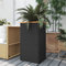 Pflanzkübel, Hochbeet Holz Blumentopf Gross Kräutertopf Übertopf Keramik Geeignet für Balcony Succulents Garten Draußen Schwarz 40x40x80 cm Poly Rattan