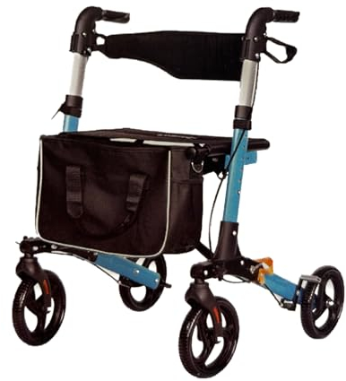 COMPACTO Rollator - Leichtgewicht, Ideal zum Reisen, Faltbar - Der Ideale Begleiter für den Alltag, Gehwagen mit Sitz