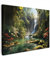 MuchoWow© Impression sur Toile Decoration Murale Peinture 40x30 cm Tableaux Decoratifs Muraux Déco Chambre Tableau Salon Cascade - Nature - Jungle - Plantes - Eau