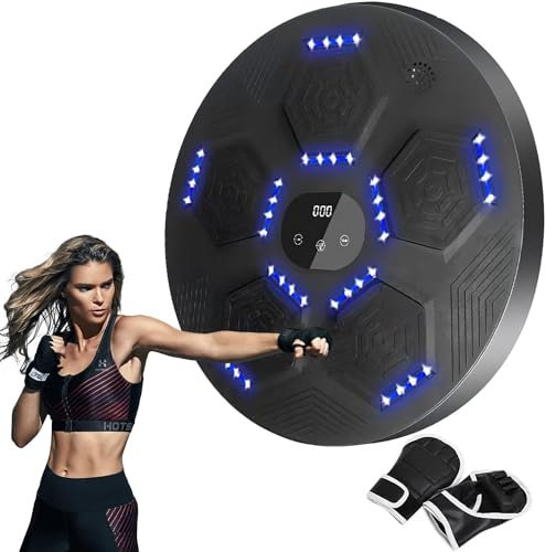Macchina da boxe musicale, attrezzatura da boxe ricaricabile da parete, macchina per allenamento di boxe intelligente per la casa, allenamento di agilità elettronico per bambini e adulti