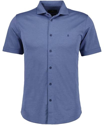 RAGMAN Herren Softknit-Hemd Kurzarm, modern fit Türkisblau-797, XXL