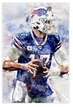 Generic Josh Allen Poster auf Leinwand, Schlafzimmer, Dekoration, Landschaft, Büro, Raumdekoration, Geschenk, ungerahmt, 30 x 45 cm