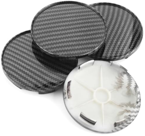 4 Stück Nabendeckel 68mm für BMW 1er F20/F21 I 2023-2017 Radnabenkappen Felgendeckel Kohlefaser Nabenkappen Schutzzubehör dekorative Autoreifen-Felgenzubehör