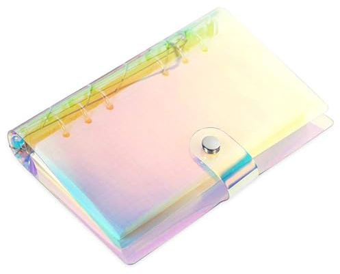 PVC Raccoglitore ad Anelli,Raccoglitore ad Anelli A5 Quaderni Spirale Raccoglitori ad Anelli 6 Fori PVC Morbido Carta Ricaricabile con 100 Fogli di Carta Pieni