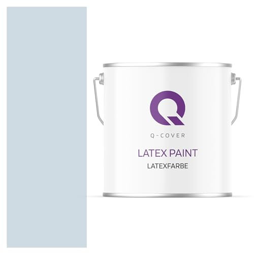 Q-COVER Latexfarbe 5L Platin-hellgrau – Matte Innenfarbe für Wand & Decke, Klasse 3, Hohe Deckkraft, Scheuerfest