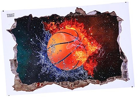 Basketball Wanddekoration, 3D-Wandaufkleber fürs Jungenzimmer, PVC