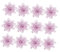 FUNOMOCYA 12st Weihnachtsblumendekoration Christrose Weihnachtsstern Weihnachten Künstliche Weihnachtssternblume Weihnachtskranz Glitzernde Weihnachtsblumen Rosa Sport