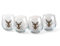 RSW Set of 4 Christmas Stag Drinking Glasses - 450ml - Christmas Themed Drinkware - Perfect for Christmas Dinner - Festive Seasonal Xmas Glasses