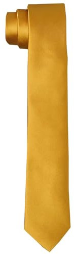 DonDon Krawatten für Herren handgefertigt Seiden-Look 6 cm Krawatte Pastellgelb