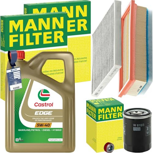 Inspektionspaket + 5W-40 Motoröl passend für Punto 199 QUBO mitO