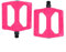 DAZZLEEX Pédales de vélo de montagne, pédales réfléchissantes en nylon et plastique pour vélo de route (rose)