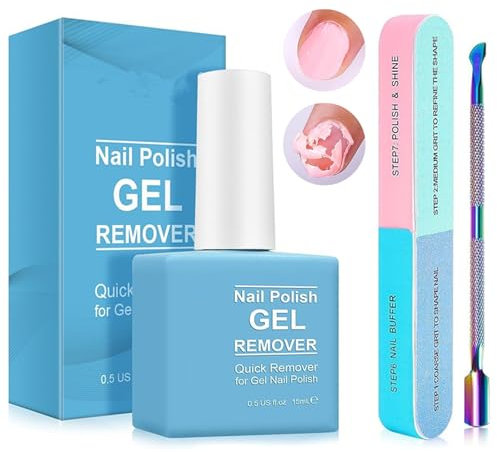 Gel Nail Polish Remover, Nail Polish Remover, Gel Polish Remover For Nails In 2-3 Minutes, Quick & Easy Polish Remover, No Need for Foil