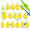 AMLI Enten Angeln | 16x gelbe Entchen mit Öse & Gewicht | Inkl. 2 Angeln | Entenangeln Spiel Wasser groß | Perfekt für Firmenfeiern, Kita, Kindergeburtstag | Schwimmenten für Pool & Jahrmarkt