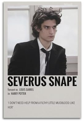 YURQWHRB Severus Snape-Poster, Wandkunst, Leinwand, ästhetischer Einband, Vintage-Poster, dekoratives Gemälde für Zimmer, 30 x 45 cm, ungerahmter Stil