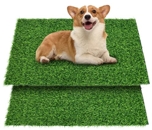 Pinkelpads,2 Stück künstliches Hundegras Pinkelpads für das Training,50×80 cm,Große Holzkohle Housebreaking Hundetraining Wee Mats,Waschbar Wiederverwendbare Dicke Pinkelmatte und gefälschtes