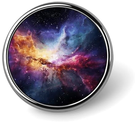 Broche ronde Nébuleuse et Galaxie de l'Univers pour hommes et femmes, bouton en métal, broche personnalisée tendance pour costumes, badge mignon pour sac à dos, vêtements, chapeau, sac à main