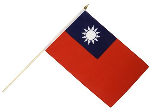 Flaggenfritze Stockflagge Taiwan - 30 x 45 cm