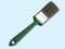 Pinceau Brosse carrée économique de mm. 20 x 15 en poils Blonde et manche en plastique.