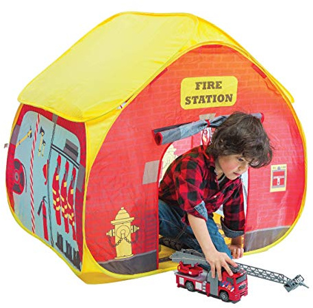 Fun2Give Pop-It-Up Firestation Tent with Streetmap Playmat Playhouse