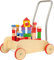 small foot Lauflernwagen Bausteine aus Holz, Laufhilfe für Kleinkinder, inkl. 51 Bauklötze, ab 12 Monaten, 4236 Toys