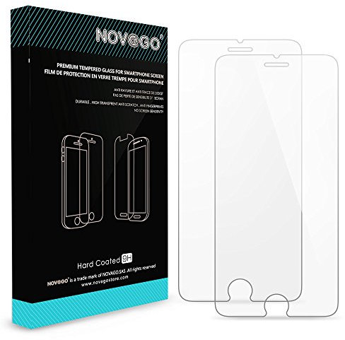 NOVAGO Compatible avec iPhone SE 2020 / iPhone SE 2022- Pack de 2 Films écran en Verre Trempé Transparent Compatible 3D Touch