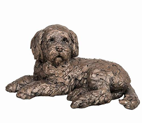Ozzy the Cockapoo Lying Down Cold Cast Bronze Dog new Frith Design 2017