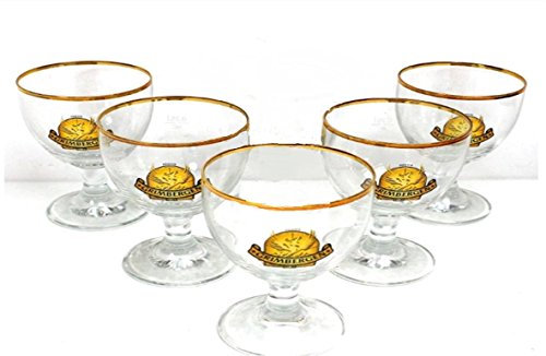 Grimbergen Verres 6 x Verres à bière 0,5 l avec rebord Doré ~ MN 492 6i2 m