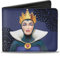 Buckle-Down Herren Snow White's Evil Queen + Old Witch Poses Purples/Black Reisezubehör-Bi-Fold-Brieftasche, Mehrfarbig, Standard größe
