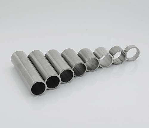 Edelstahl Distanzhülsen, Abstandshülsen – ohne Innengewinde, M12 Schrauben beweglich durchsteckbar – 16 x 13 x 1.5 mm (Außen x Innen x Wandstärke) – 5 Stück, Länge 40 mm