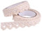 FEPITO Vintage Deko Spitzenband Spitze Bordüre Selbstklebend Spitzenborte Stoffband Bänder zum Basteln Scrapbook Hochzeit (Stil B - Beige)