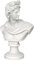 Unbekannt Griechischer Gott der Musik Apollo/Büste (Alabaster Statue/Skulptur 31 cm / 12 Zoll)