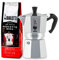 Bialetti Moka Express, Caffettiera in Alluminio da 4 Tazze + Perfetto Moka, Caffè Macinato Gusto Classico da 250 gr