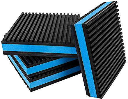 BJADE'S Almohadillas de Goma de Aislamiento antivibración, Almohadilla EVA Resistente para HVAC, compresor de Aire, Aire Acondicionado, Lavadora y Secadora (2 x 2 x 7/8 Pulgadas)