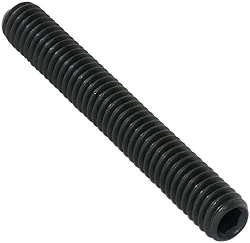 AERZETIX - Set di 10 - Vite di bloccaggio/serraggio cava a estremità appuntita/convessa - Punta conica cilindrica senza testa - Esagonale/Allen 6 lati M4x30 - Acciaio - DIN 914 BI - Nero - C45378